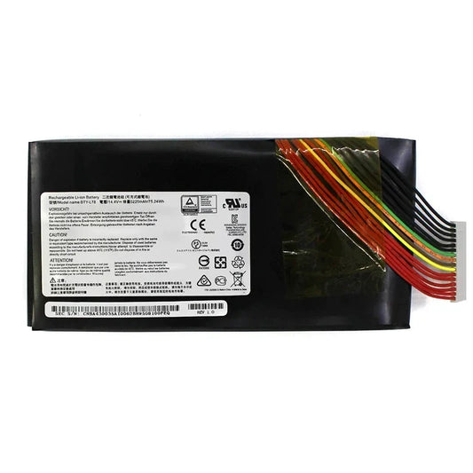 MSI Laptop Battery – BTY-L78 Original for S5, GT80, GT73, GT73VR, GT83VR 6RE-026CN, 2QE-035CN, GT62 16L1/16L2, GT75 Tablet