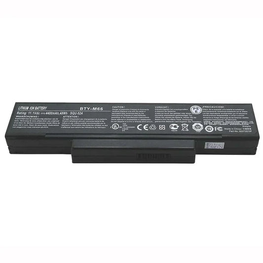 MSI Laptop Battery – BTY-M66 Compatible with CLEVO Advent 5401, 7093, 7107, 7111, 8315, ERC430